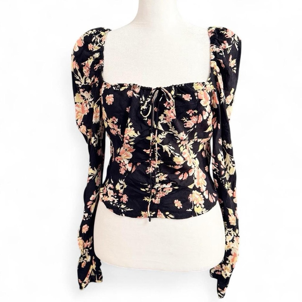 Free People Hilary Printed Smocked Crop Top NWT – Size S